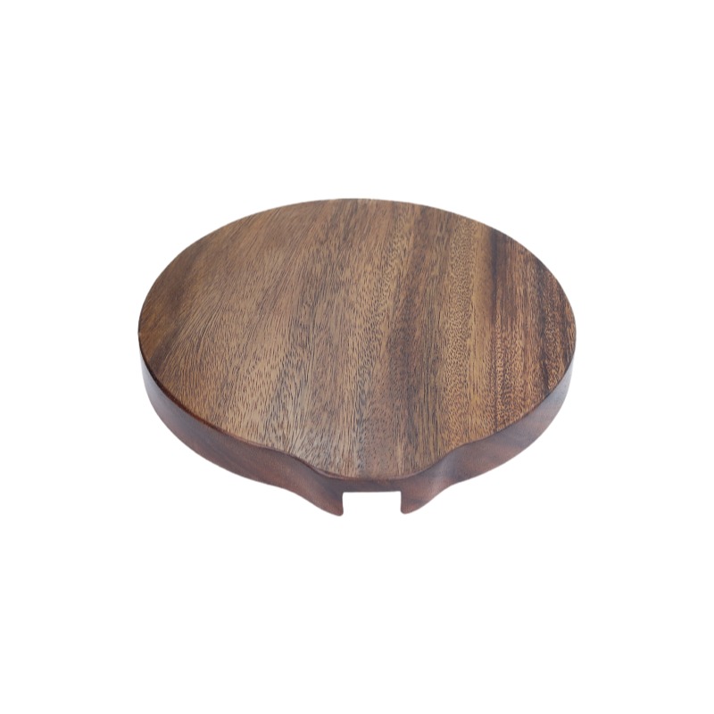 Decorative Round Wooden Tray for Decor - Beautiful Acacia Wood Tray for Kitchen Dining Room Table - The Perfect Small Candle Tray for Coffee Table and Home Decor